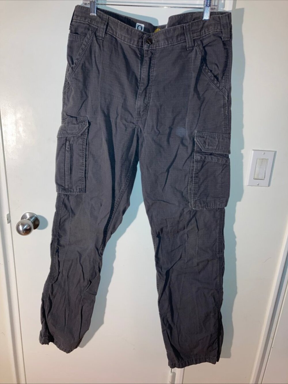 Carhartt Force Relaxed Fit Gray Cargo Pants Ripstop Tactical 36x36